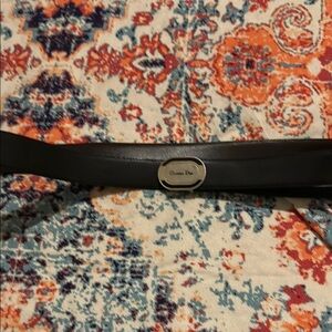 Christian Dior Black Leather Belt